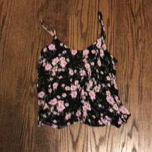 Floral Open Back American Eagle Tank